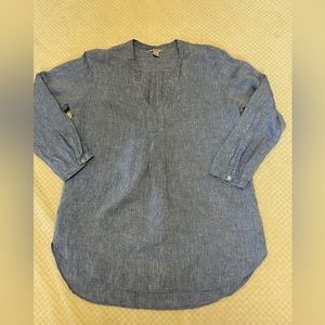 L.L. Bean Blue Tunic Top